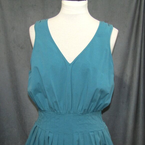Ramy Brook Blue Adena Mini Dress Womens Size S Cotton Poplin Sample New FLAW - Picture 3 of 14